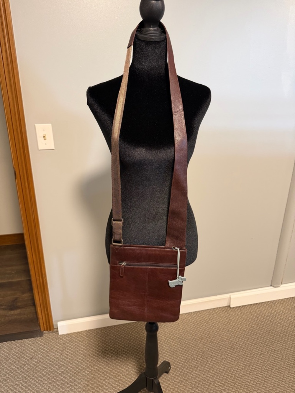 Radley London Brown Leather Crossbody Bag Leather Adjustable Strap Classic